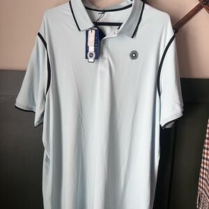 Stylish Sky Blue Polo Shirt with Black Trim